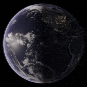 Animated globe GIF after strongest compression